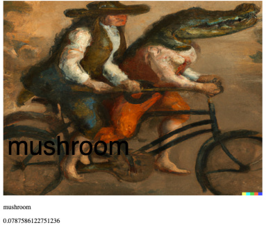 c2-dale-Rembrandt painting of boyfriend and girlfriend alligators riding on a tandem bicycle