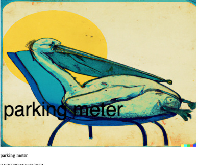 c2-dale-vintage cartoon drawing, tourist pelican relaxing in the sunlight